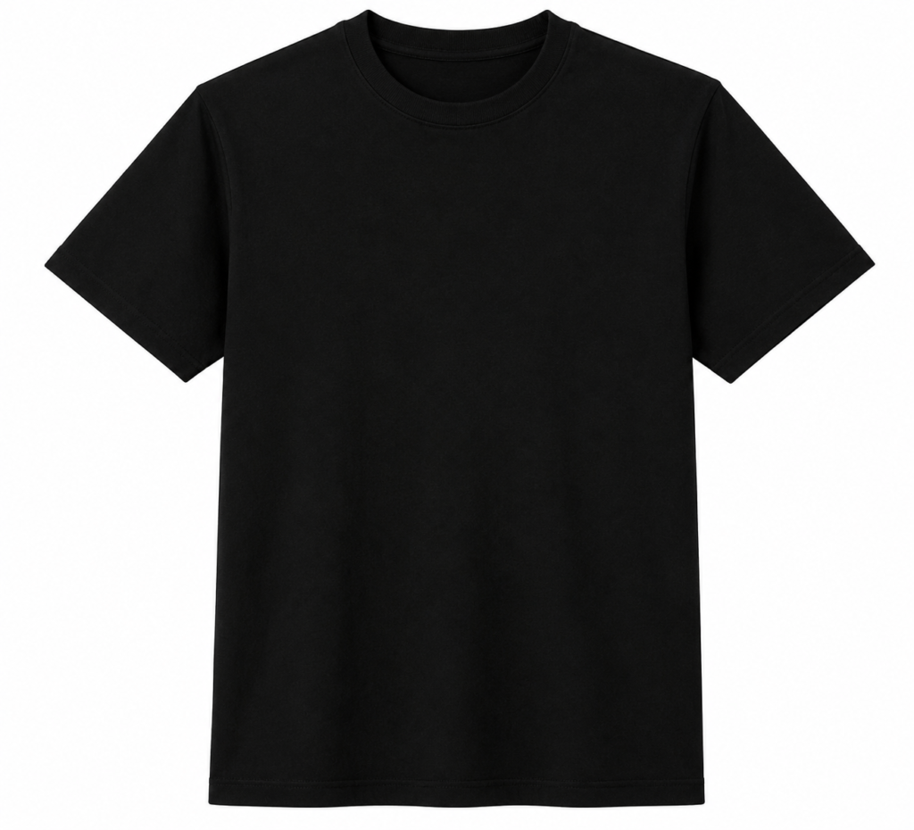 BAKA Oversized Tee in black, front view