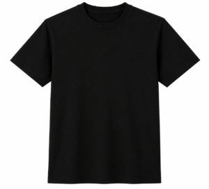 BAKA Oversized Tee in black, front view