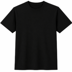 BAKA Oversized Tee in black, front view